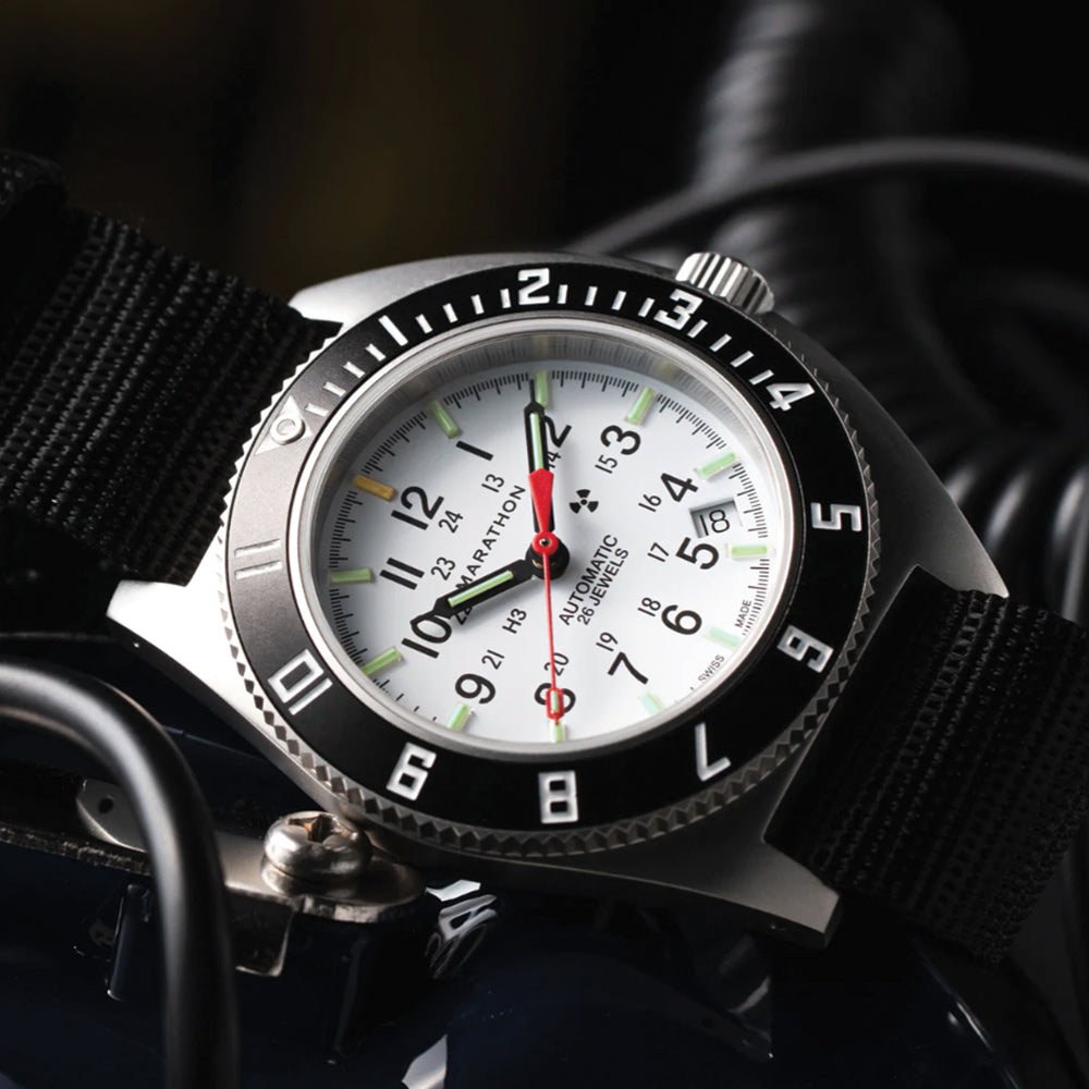 SSNAV-D 41mm - Arctic on Ballistic Nylon Strap