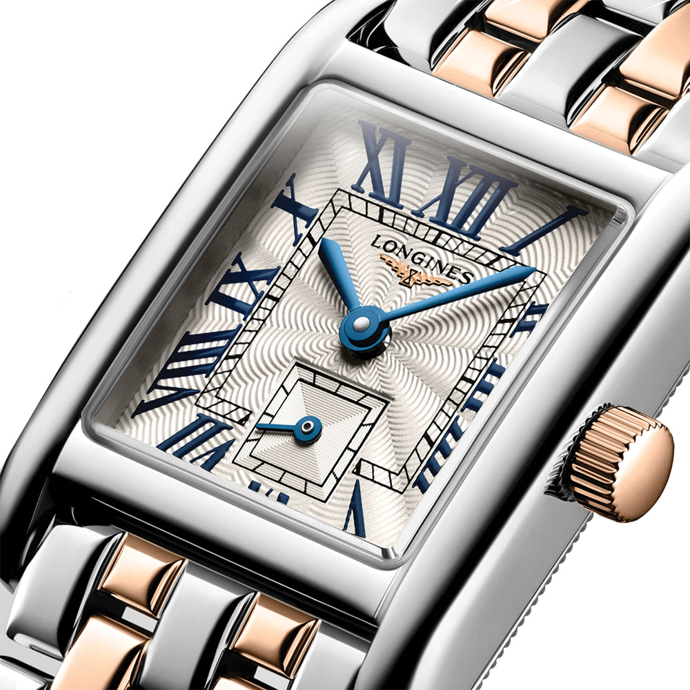 Mini DolceVita Steel and Pink Gold 29mm - Silver on Bracelet