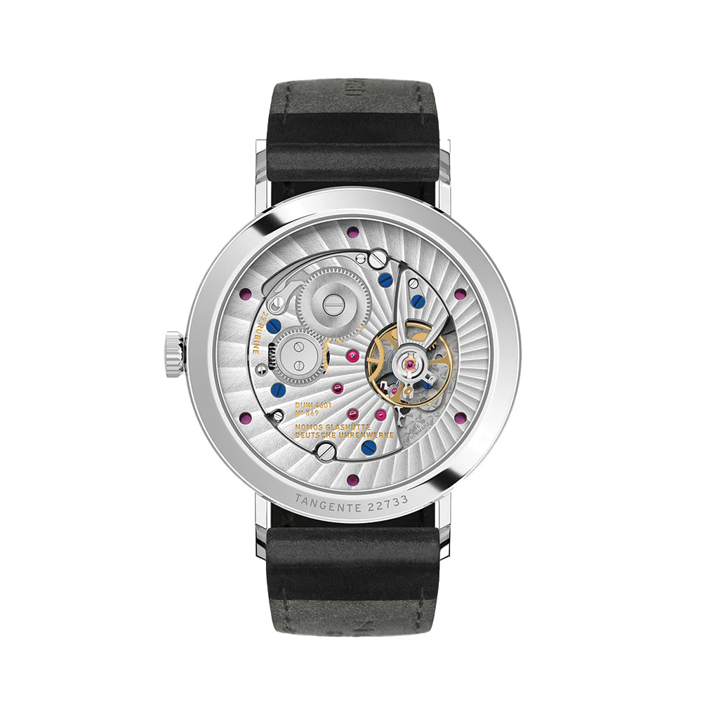 Tangente 2Date 37.5mm - White on Leather Strap