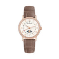 Villeret Calendar Moonphase Red Gold 29.2mm - Opaline Ivory on Leather Strap