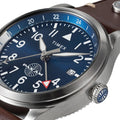 Waterbury GMT x Pan Am® 39mm - Blue on Leather Strap