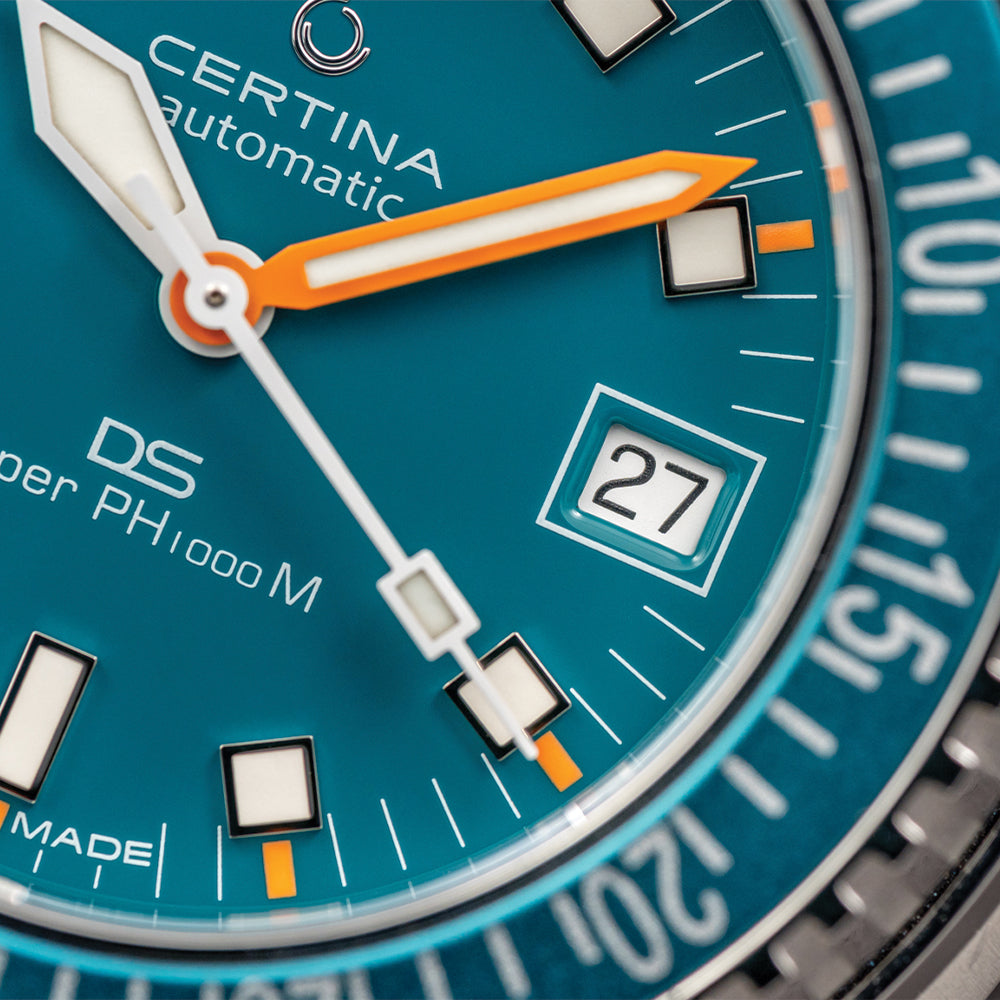 DS Super PH1000M STC 43.5mm - Turquoise on Rubber Strap