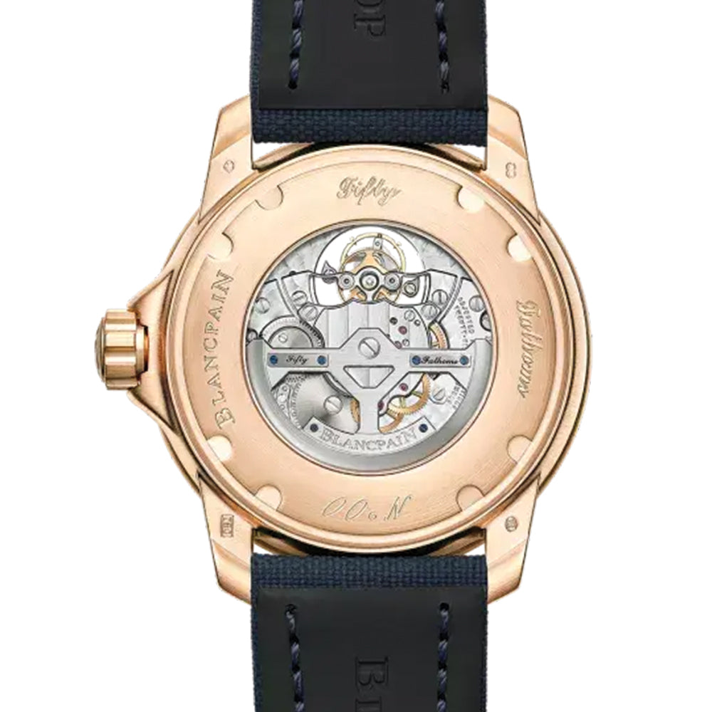 Fifty Fathoms Tourbillon 8 Days Red Gold 45mm - Blue on Fabric Strap