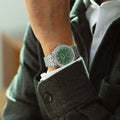 Millesime Men's Automatic Small Seconds Sector Dial 39.5mm - Green on Bracelet