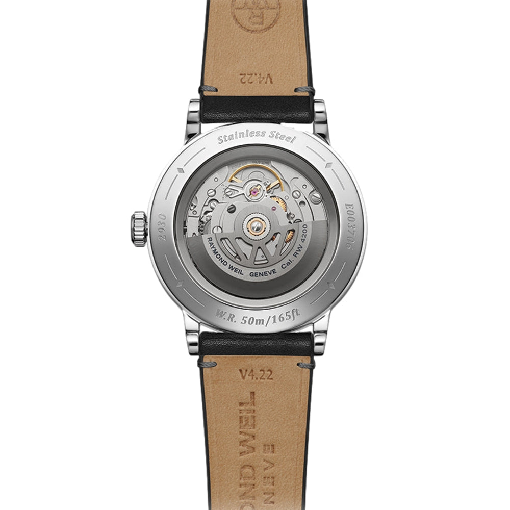 Millesime Men's Automatic Small Seconds Sector Dial 39.5mm - Anthracite on Leather Strap