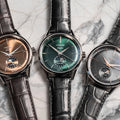 Flagship Heritage Moonphase 38.5mm - Sunray Anthracite on Leather Strap