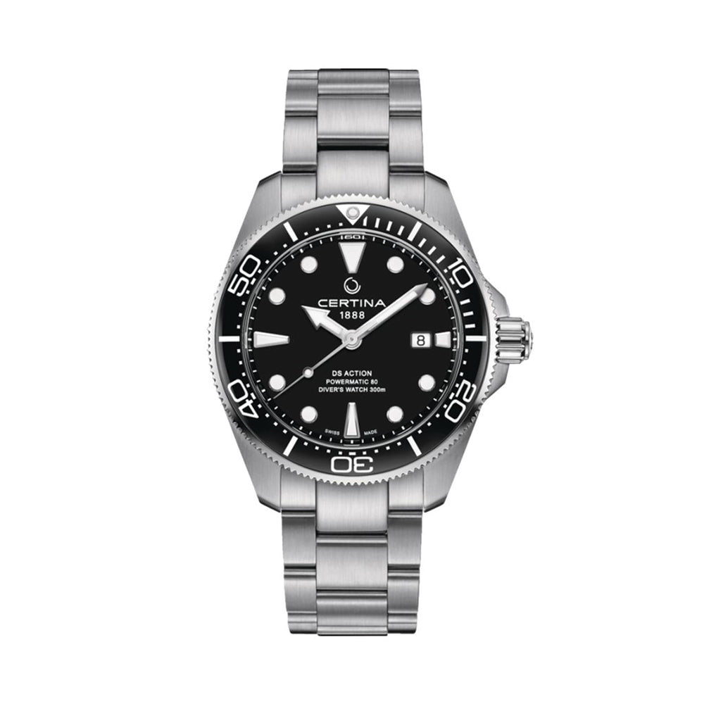 DS Action Diver Powermatic 80 43mm - Black on Bracelet