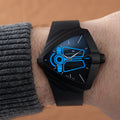 Ventura XXL Bright Dune Limited Edition Quartz Black PVD 52mm x 48mm - Black on Rubber Strap