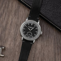 Millesime Men's Automatic Small Seconds Sector Dial 39.5mm - Anthracite on Leather Strap