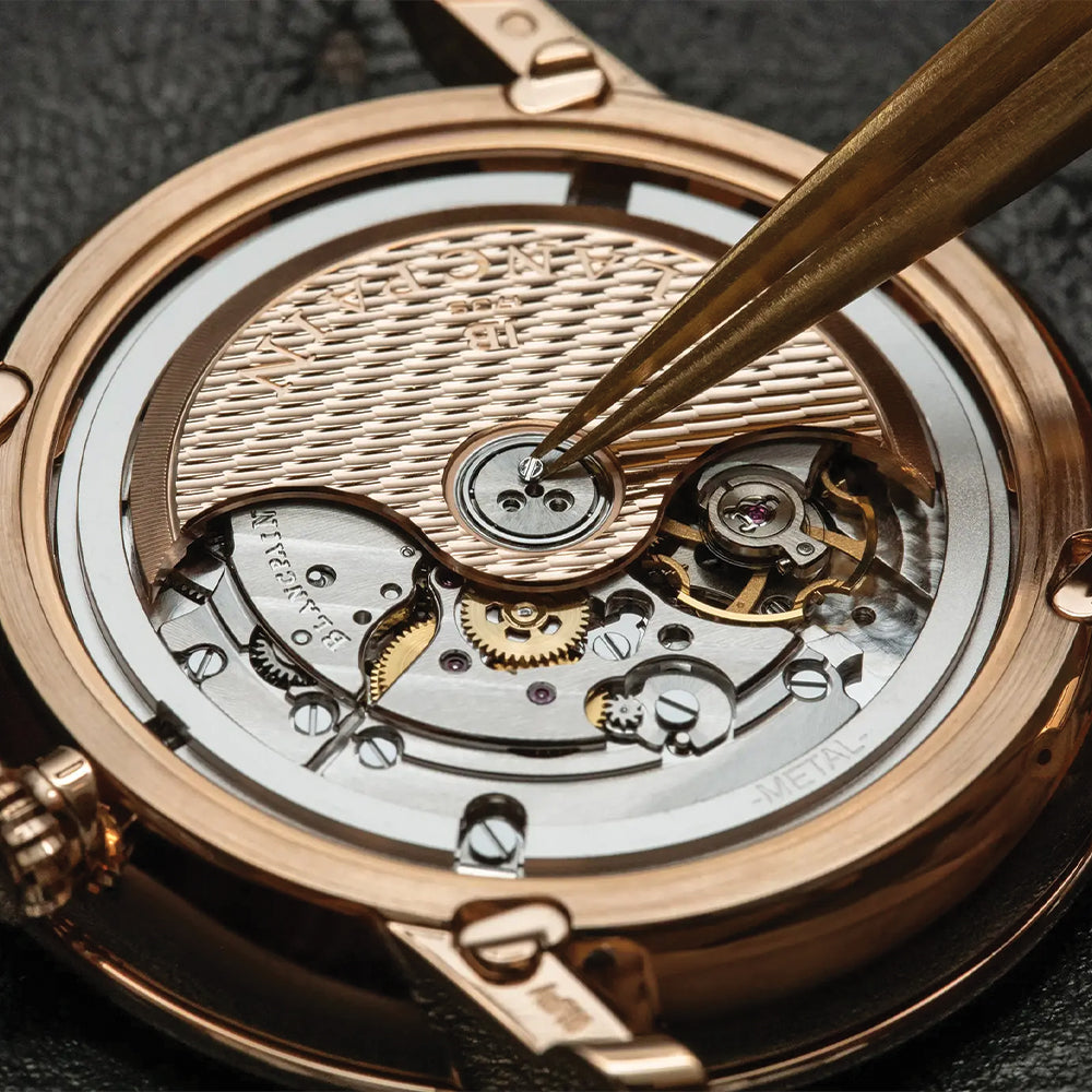 Villeret Perpetual Calendar Red Gold 40.3mm - Green on Leather Strap