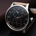 Le Régulateur Gravé Noir 39mm - Black on Leather Strap
