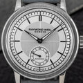 Millesime Men's Automatic Small Seconds Sector Dial 39.5mm - Silver on Leather Strap