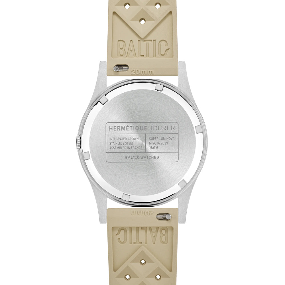 Hermétique Tourer 37mm - Beige on Beige Tropic FKM Strap