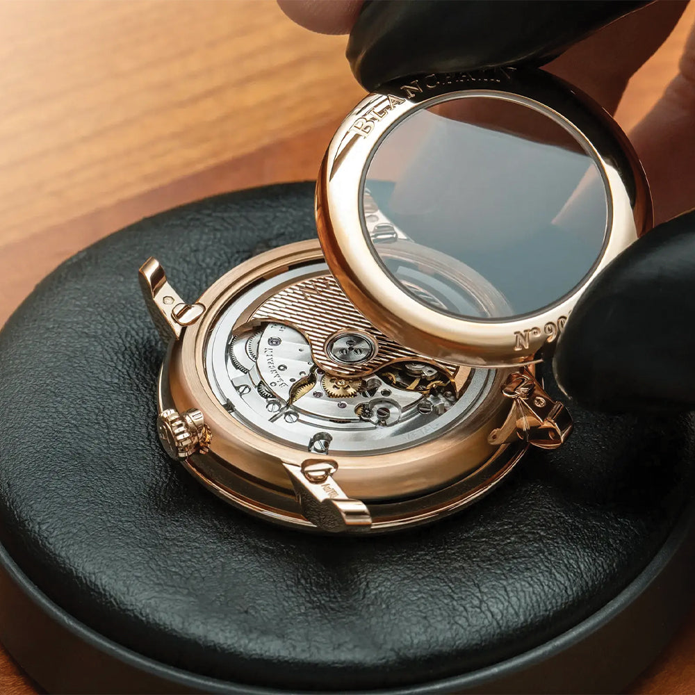 Villeret Perpetual Calendar Red Gold 40.3mm - Green on Leather Strap