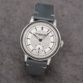 Millesime Men's Automatic Small Seconds Sector Dial 39.5mm - Silver on Leather Strap