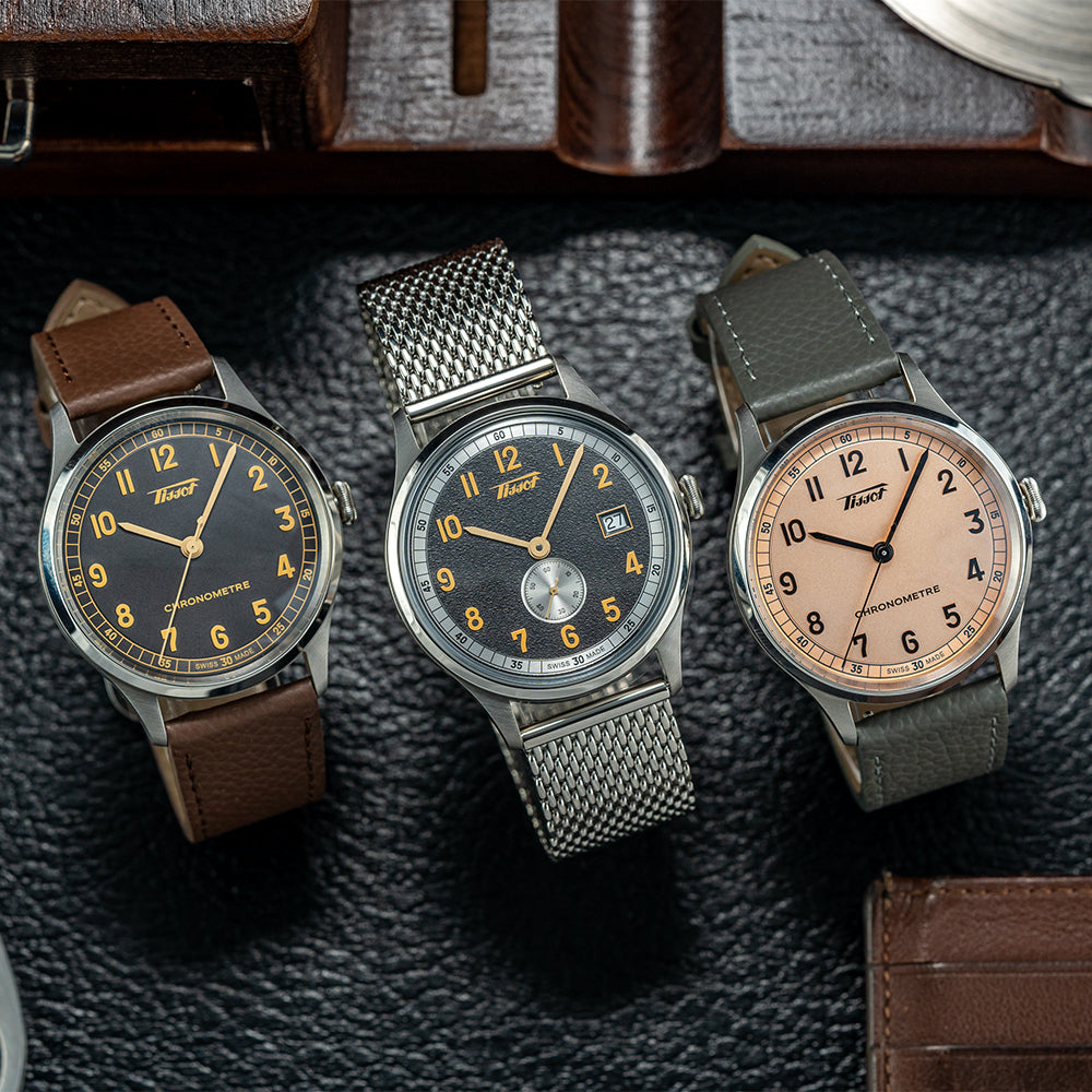 Heritage 1938 COSC 39mm - Salmon on Leather Strap