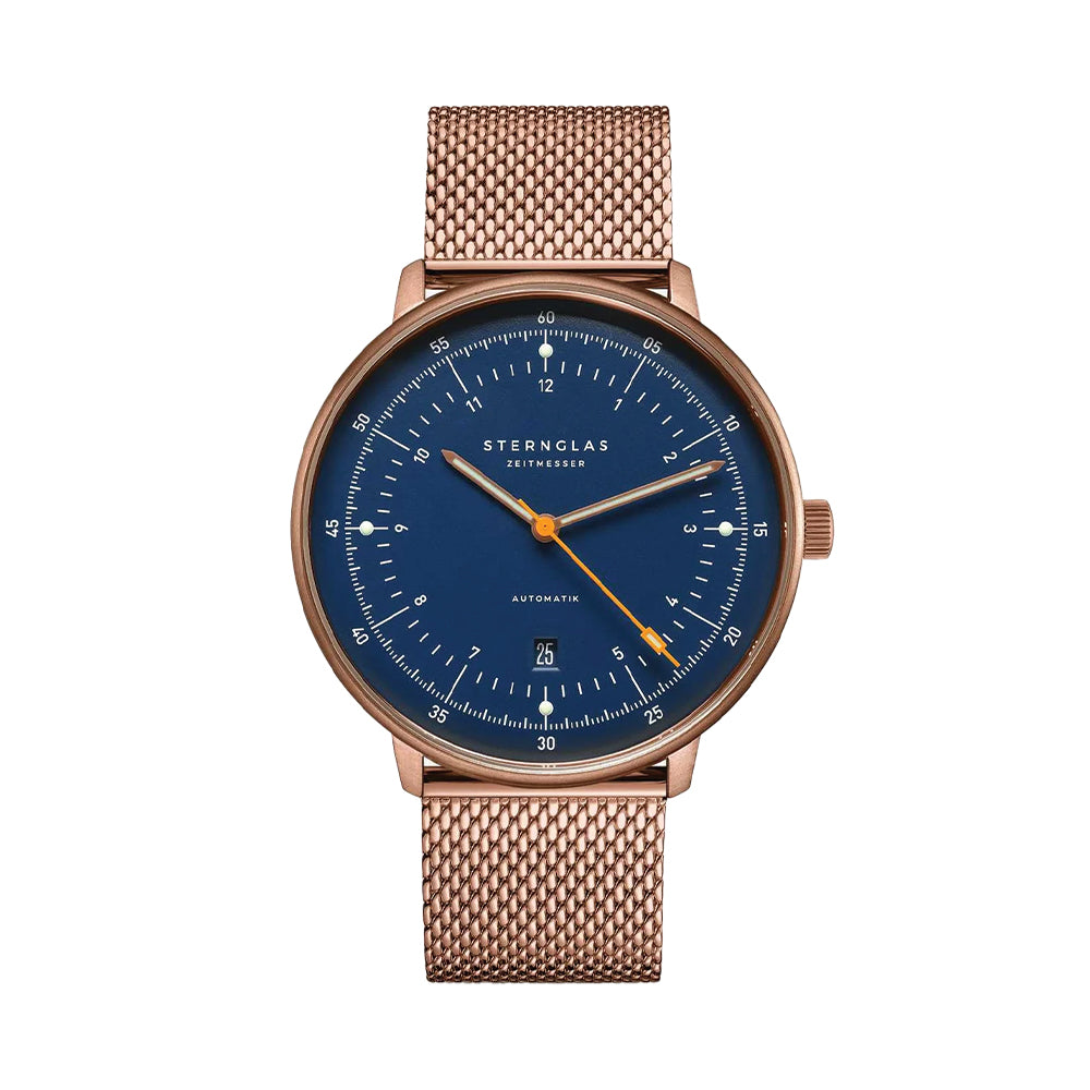 Hamburg Automatic Bronze PVD 42mm - Blue on Bracelet