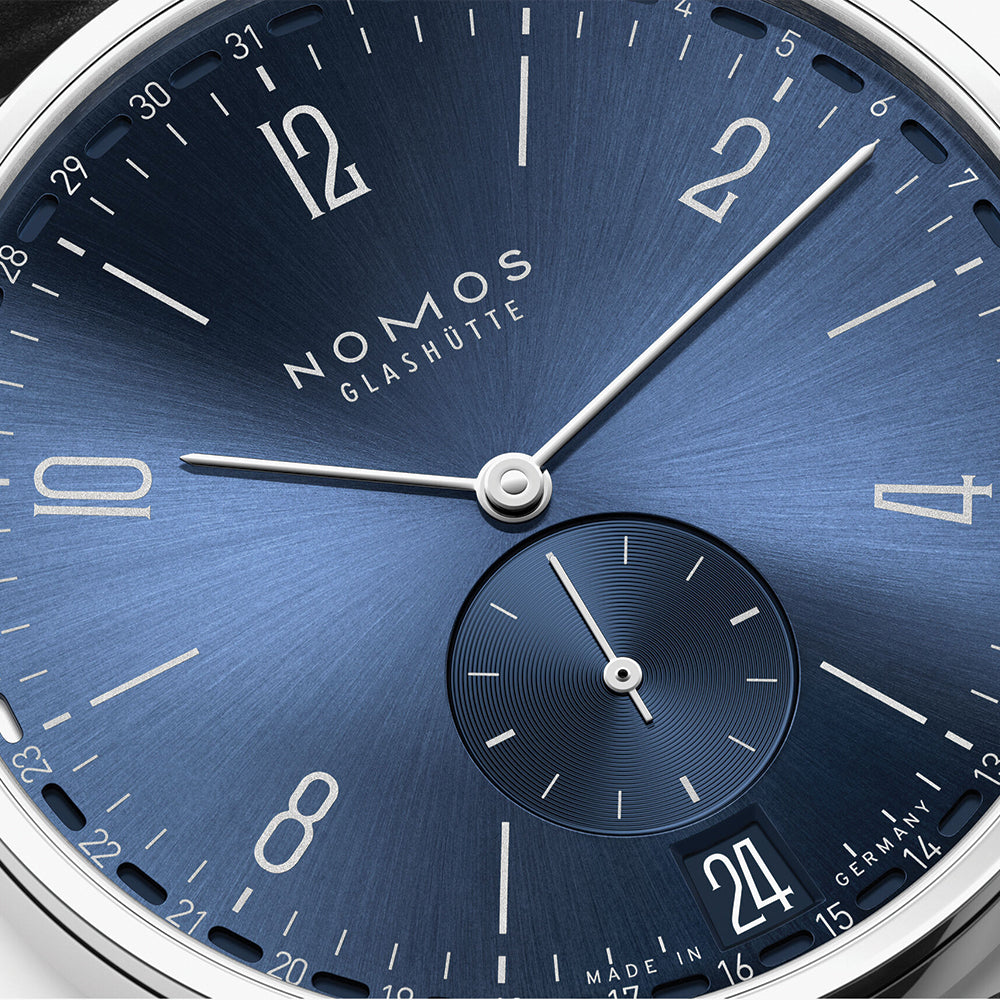 Tangente 2Date 37.5mm - Blue on Leather Strap