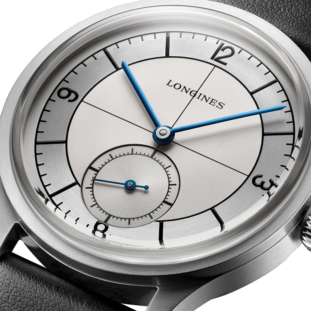 Heritage Classic Sector Dial 38.5mm - Silver on Leather Strap