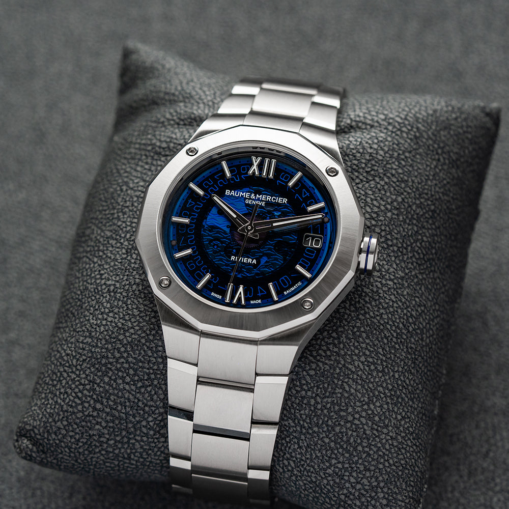 Riviera 10616 Baumatic COSC Certified 42mm - Blue on Bracelet