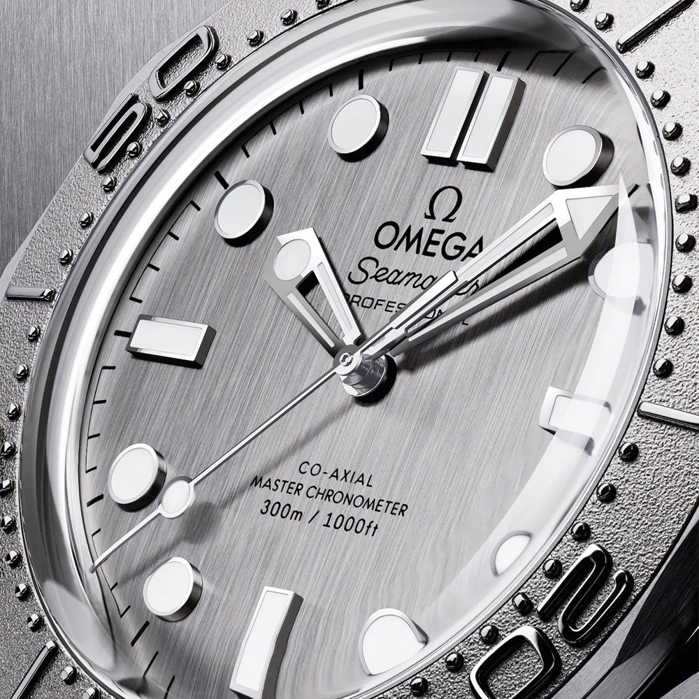 Seamaster Diver 300M Co-Axial Master Chronometer Titanium Bezel 42mm - Grey on Bracelet