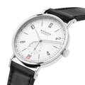 Tangente 2Date 37.5mm - White on Leather Strap