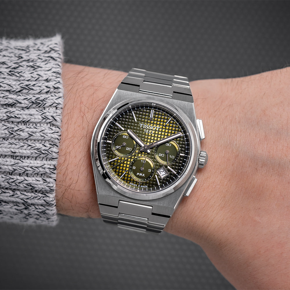 PRX Automatic Chronograph 42mm - Green on Bracelet
