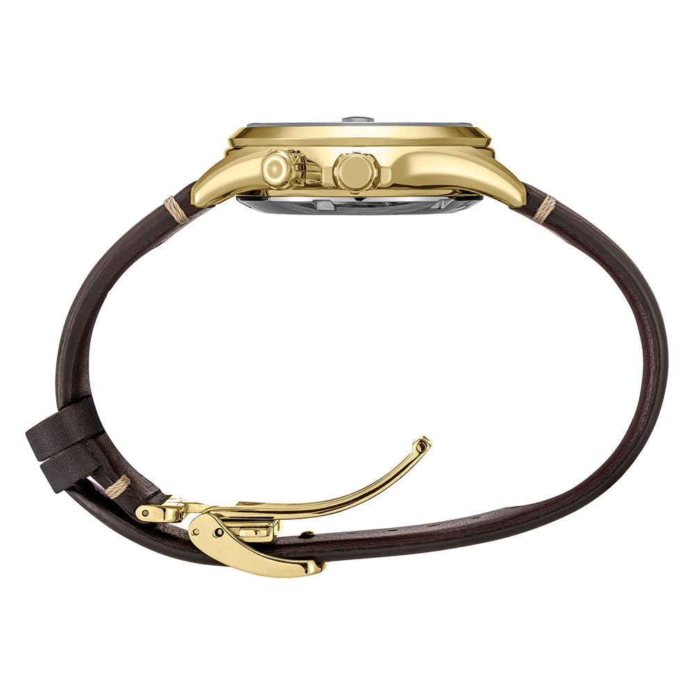 SPB210 Prospex Alpinist Automatic Gold 39.5mm - Green on Leather Strap