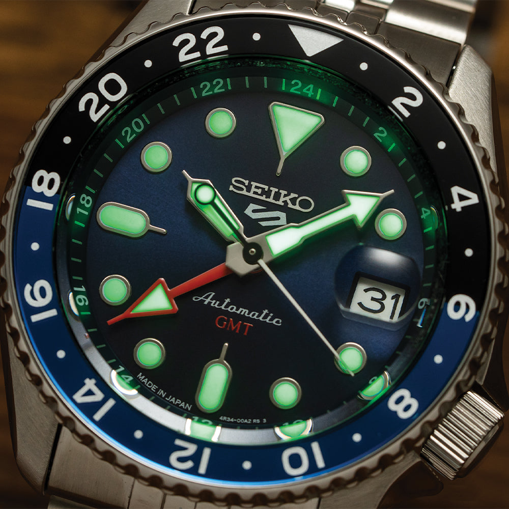 SSK003 5 Sports SKX GMT 42.5mm - Blue on Bracelet