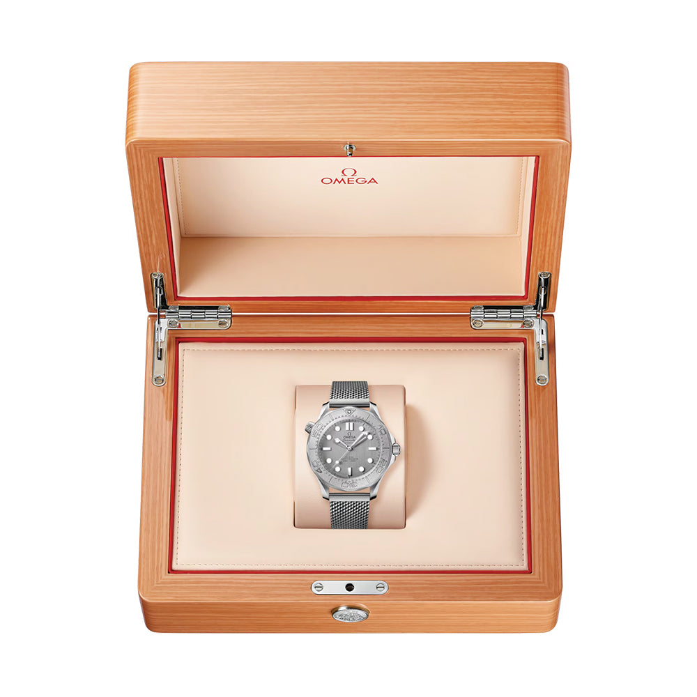 Seamaster Diver 300M Co-Axial Master Chronometer Titanium Bezel 42mm - Grey on Bracelet