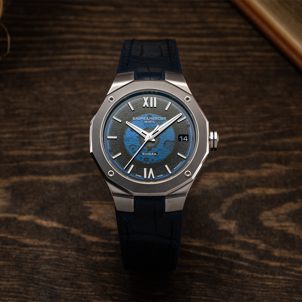 Riviera 10714 Automatic 39mm - Blue on Leather Strap