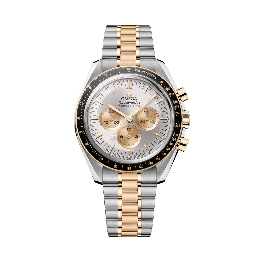 Speedmaster Moonwatch Professional Steel Moonshine Gold 42mm ‑ Silver on Bracelet