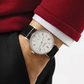 Tangente 2Date 37.5mm - White on Leather Strap