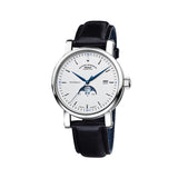 Teutonia IV Moonphase 41mm - White on Leather Strap