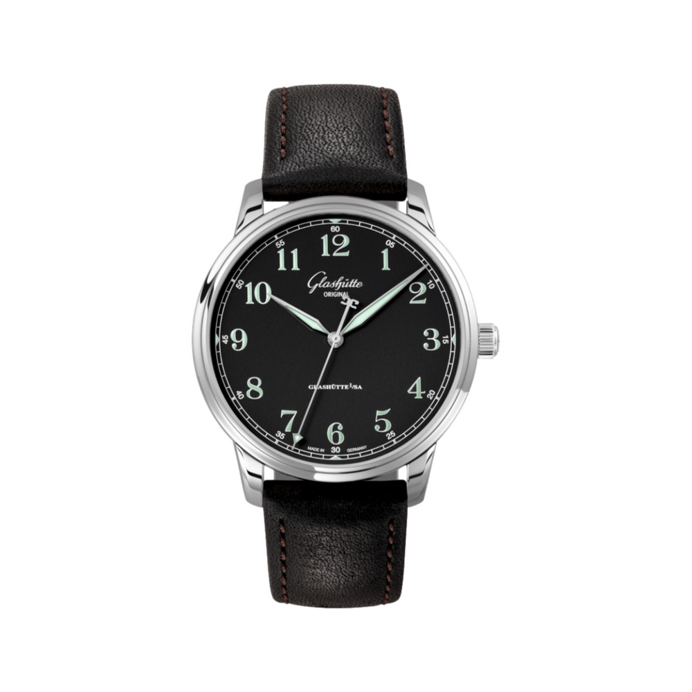 Senator Excellence Varnish Black 40mm - Varnish Black on Strap