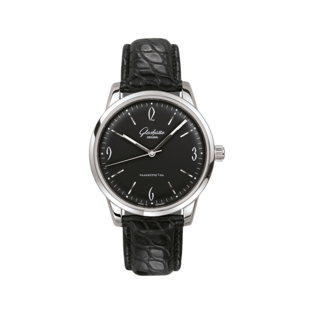 Sixties Galvanized Black 39mm - Stainless Steel on Strap