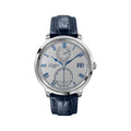 Senator Chronometer Manual Winding White Gold 42mm - Silver on Leather Strap