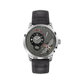 PanoInverse 42mm - Galvanized Black on Leather Strap