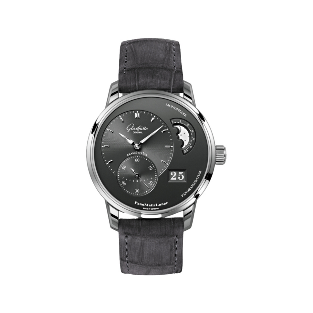 PanoMaticLunar Grey 40mm - Stainless Steel on Strap