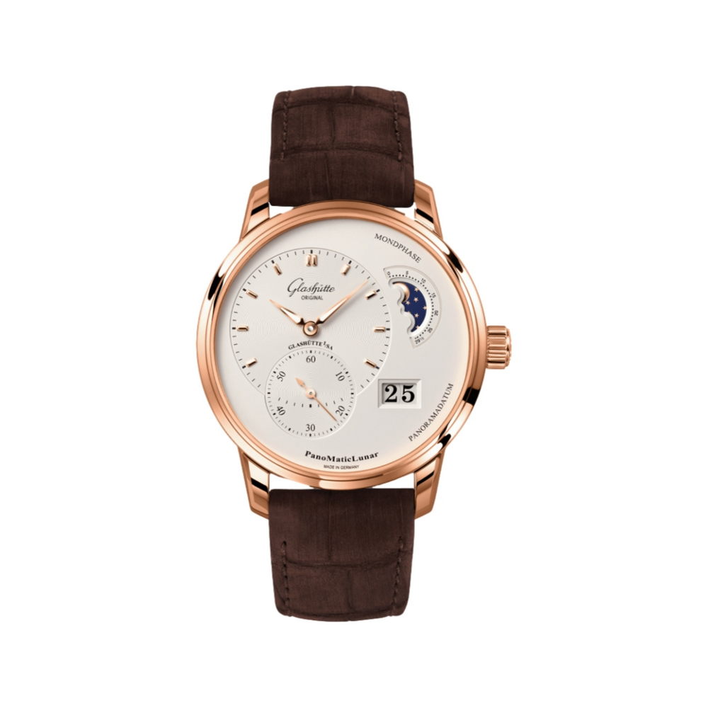 PanoMaticLunar Red Gold 40mm - Ivory on Strap