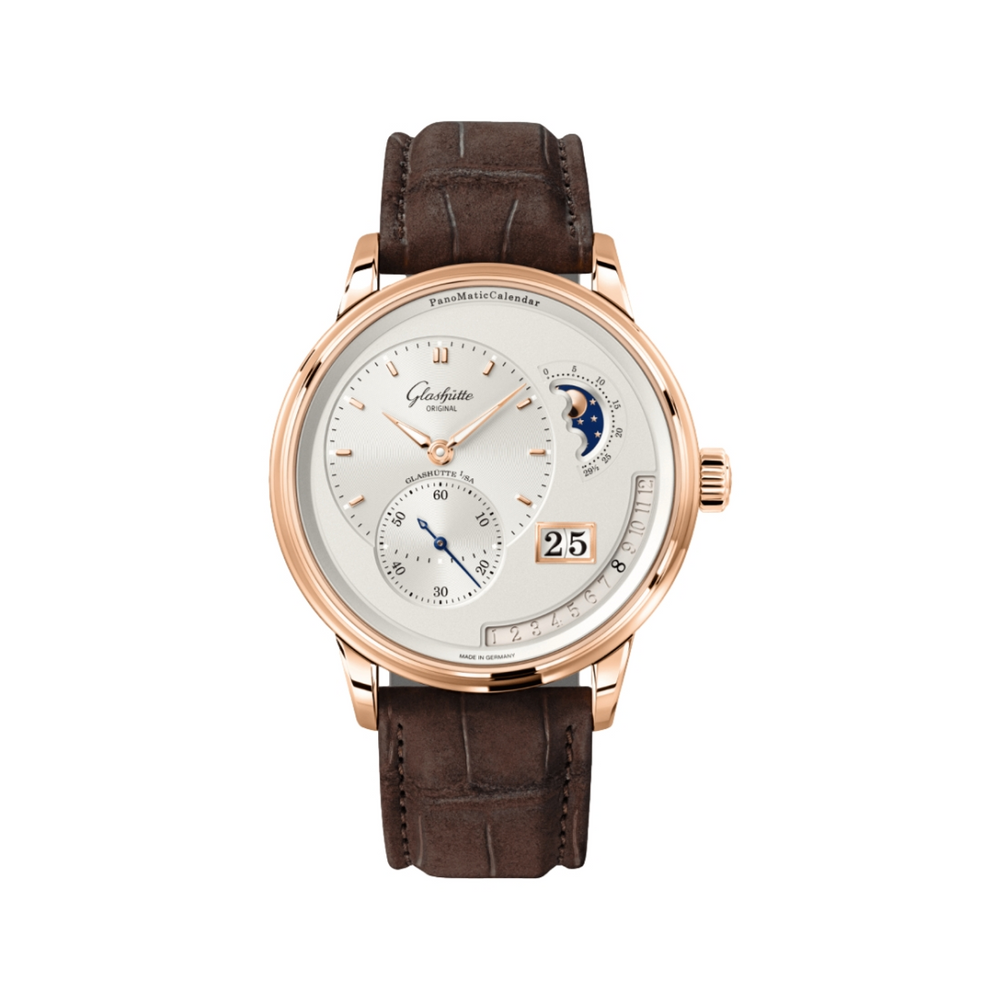 PanoMaticCalendar Red Gold 42mm - Ivory on Strap