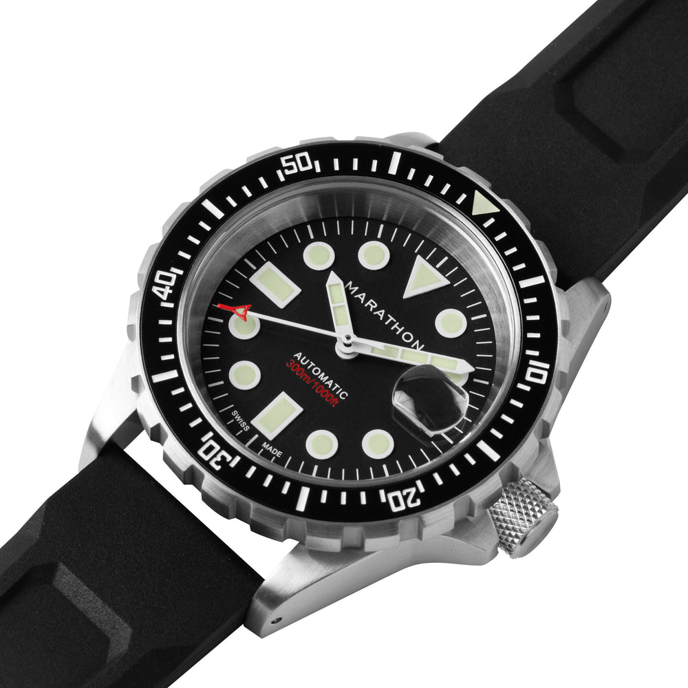 OSAR-D Automatic with Date 41mm - Black on Rubber Strap