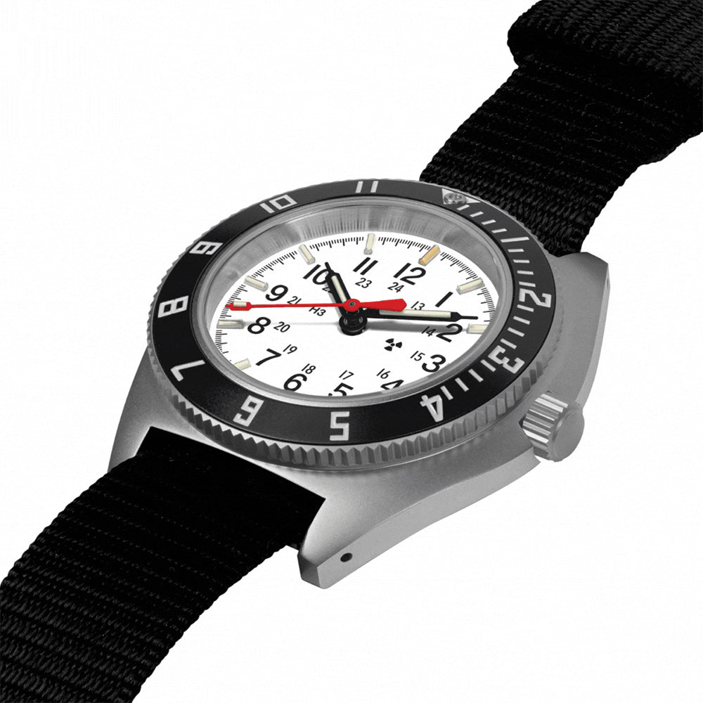 SSNAV No Date 41mm - Arctic on Ballistic Nylon Strap