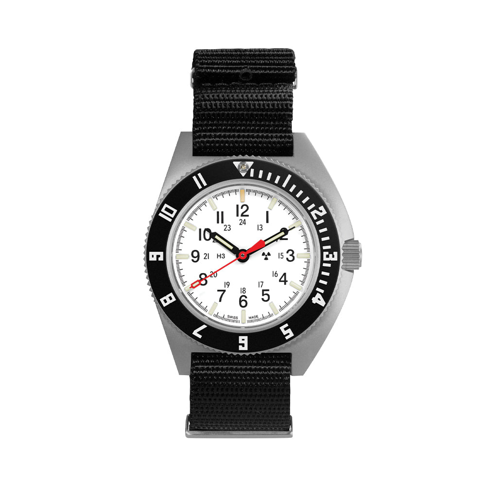 SSNAV No Date 41mm - Arctic on Nylon Defense Standard Strap