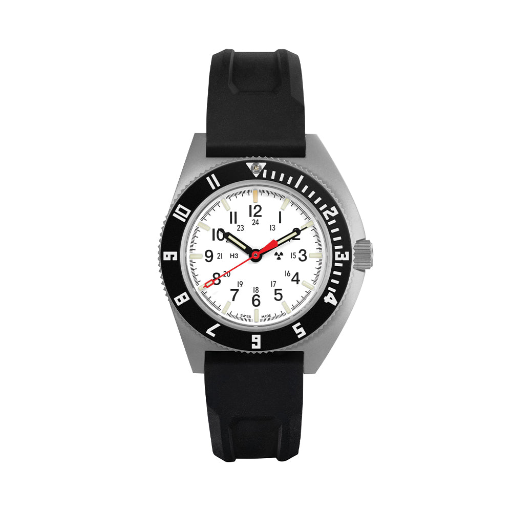 SSNAV No Date 41mm - Arctic on Rubber Strap