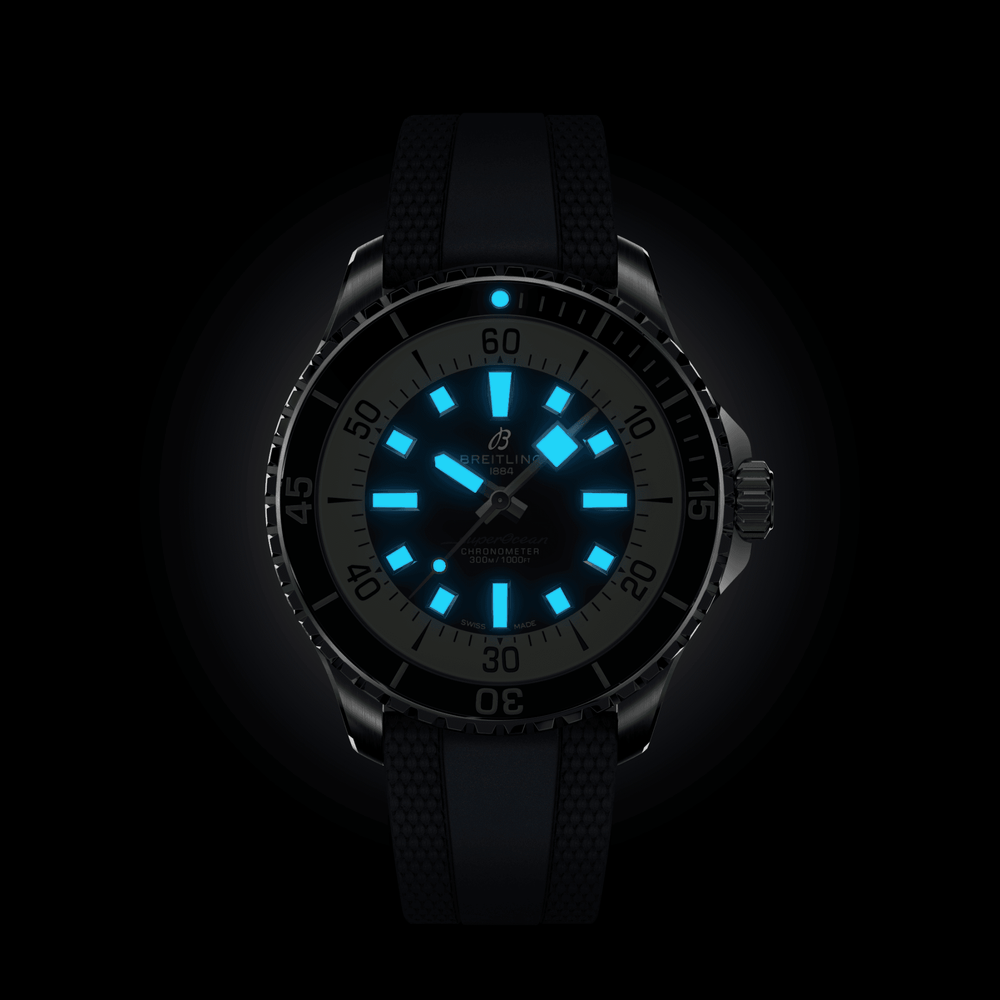 Superocean Automatic 44mm - Blue on Rubber Strap