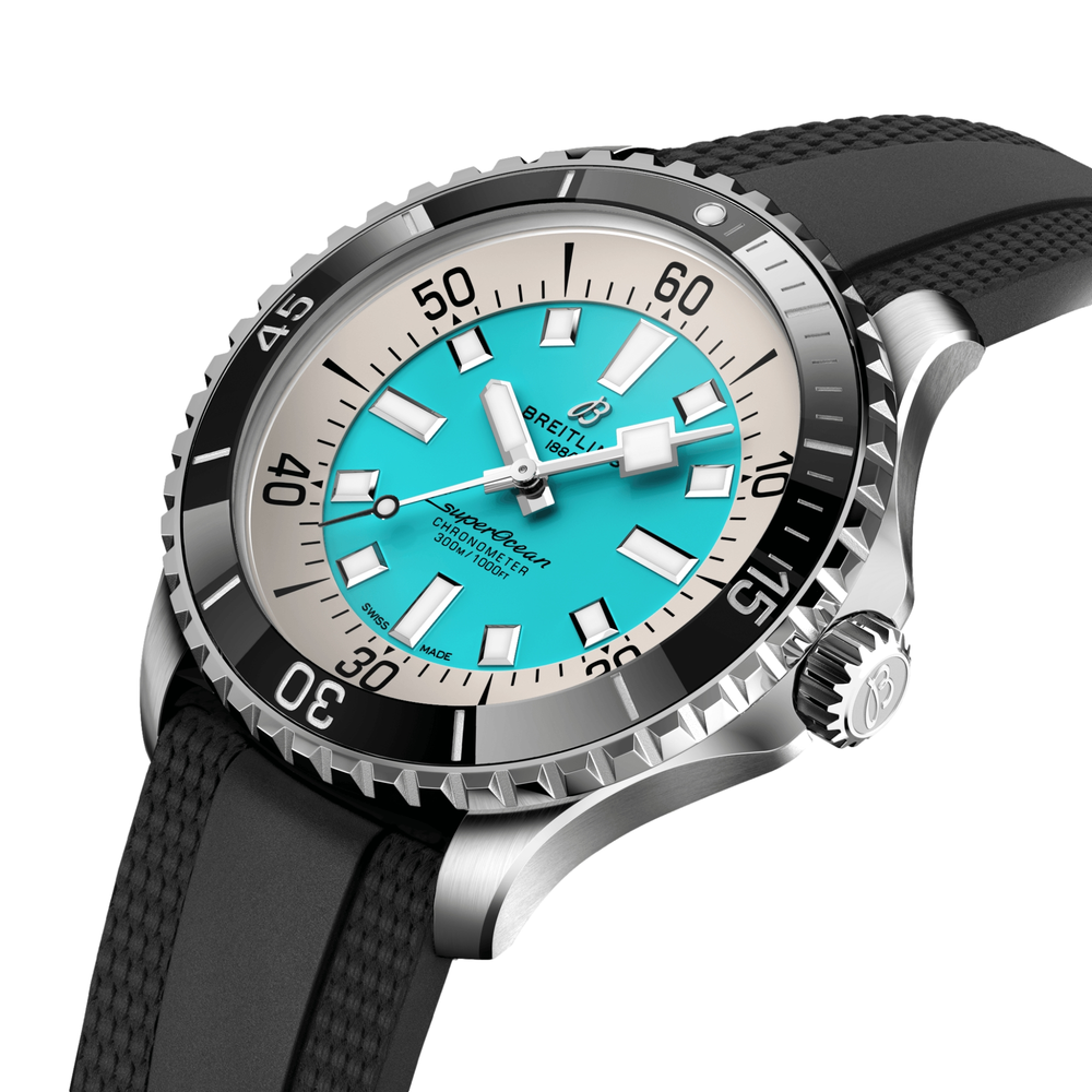 Superocean Automatic 44mm - Turquoise on Rubber Strp