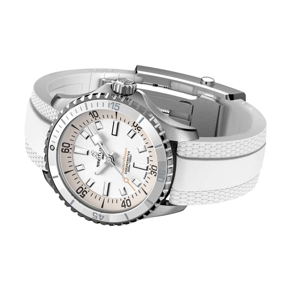 Superocean Automatic 36mm - White on Rubber Strap