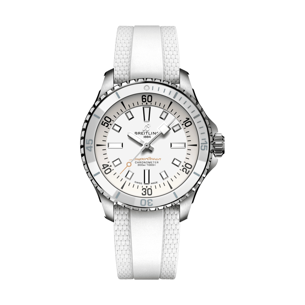 Superocean Automatic 36mm - White on Rubber Strap