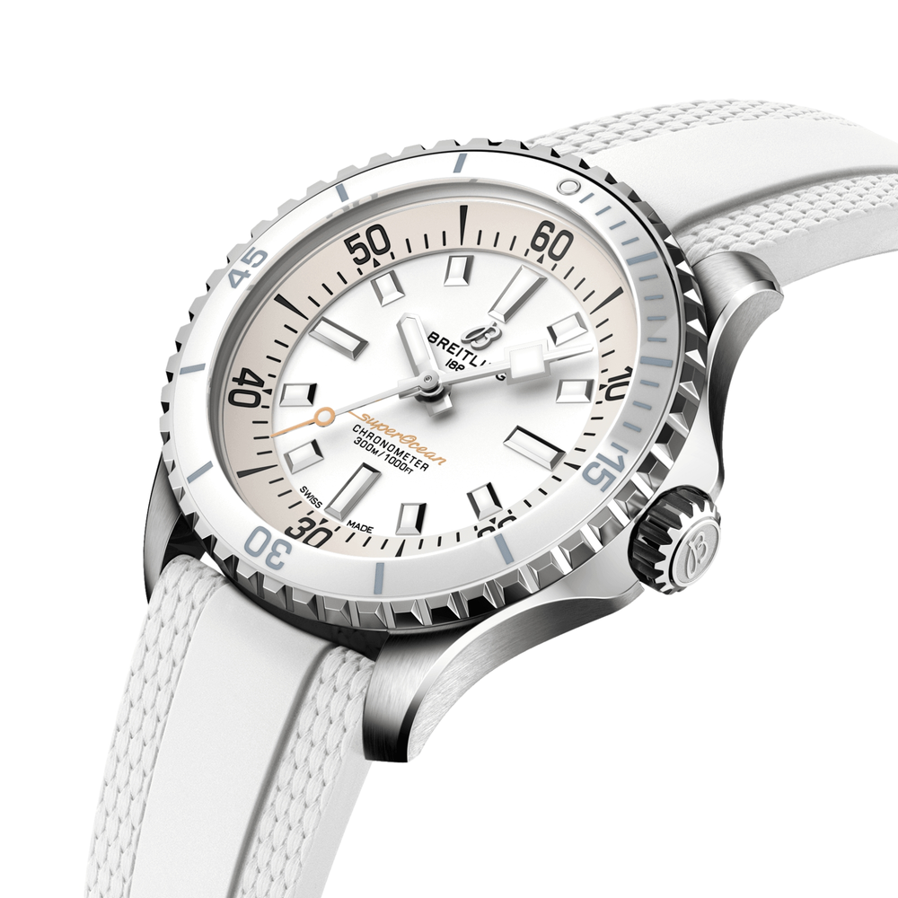 Superocean Automatic 36mm - White on Rubber Strap